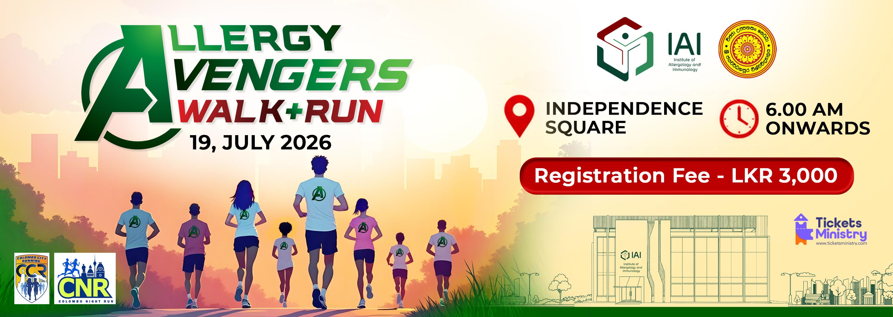 ALLERGY AVENGERS WALK & RUN 2026 Banner