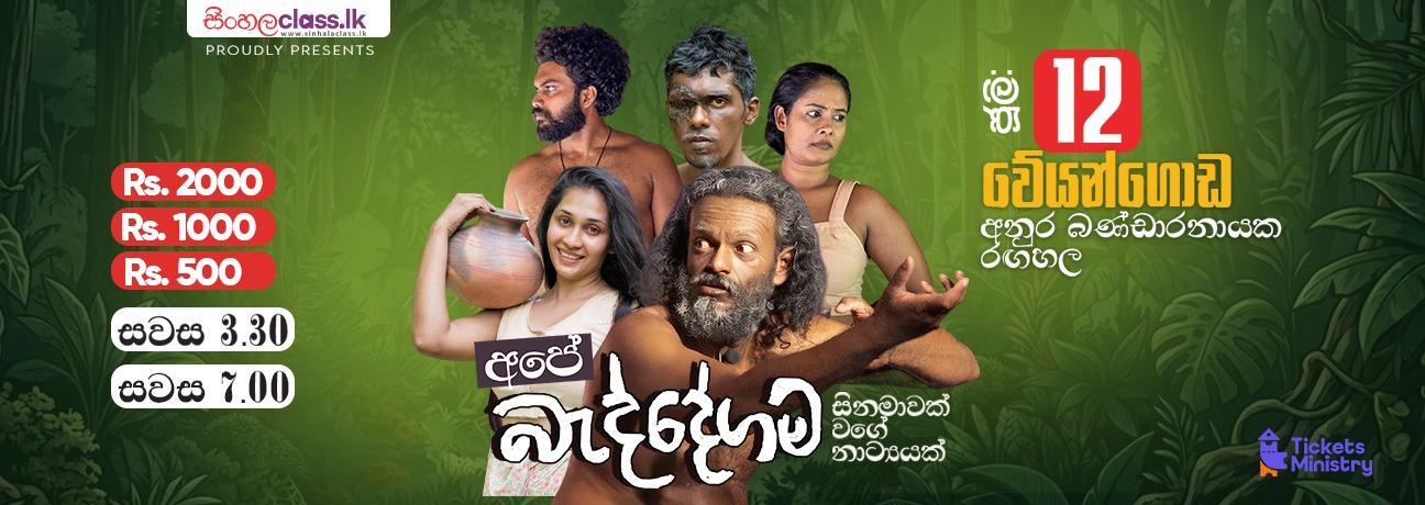 APE BADDEGAMA 7.00PM SHOW Banner