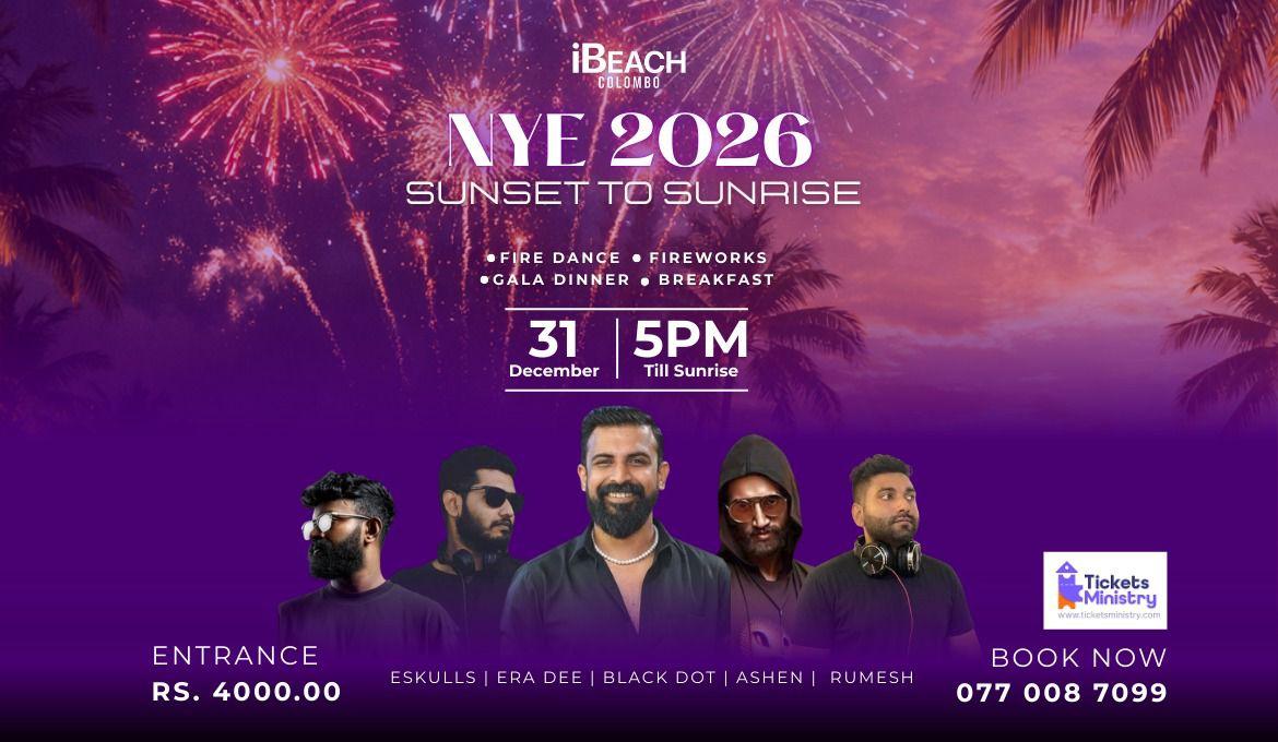NYE 2026 SUNSET TO SUNRISE Banner