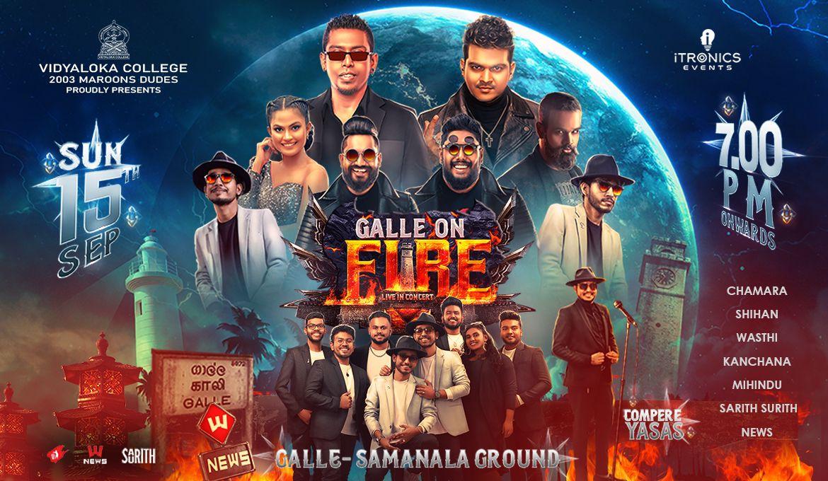 GALLE ON FIRE LIVE IN CONCERT Banner